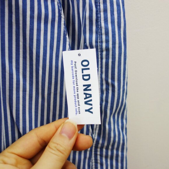 Old Navy High-Waisted Striped Pull-On Shorts in Blue / White Size L NWT - Picture 8 of 10